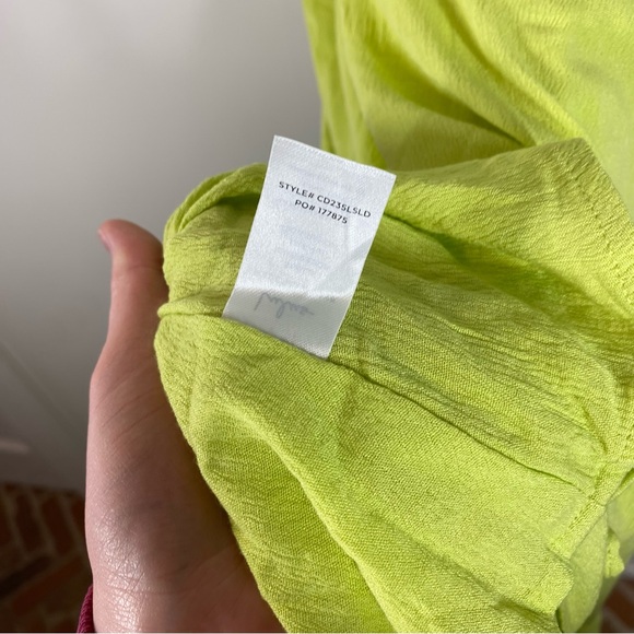 Lulus Island Time Lime Green ruffled midi dress beach vacation spring summer - Picture 4 of 9